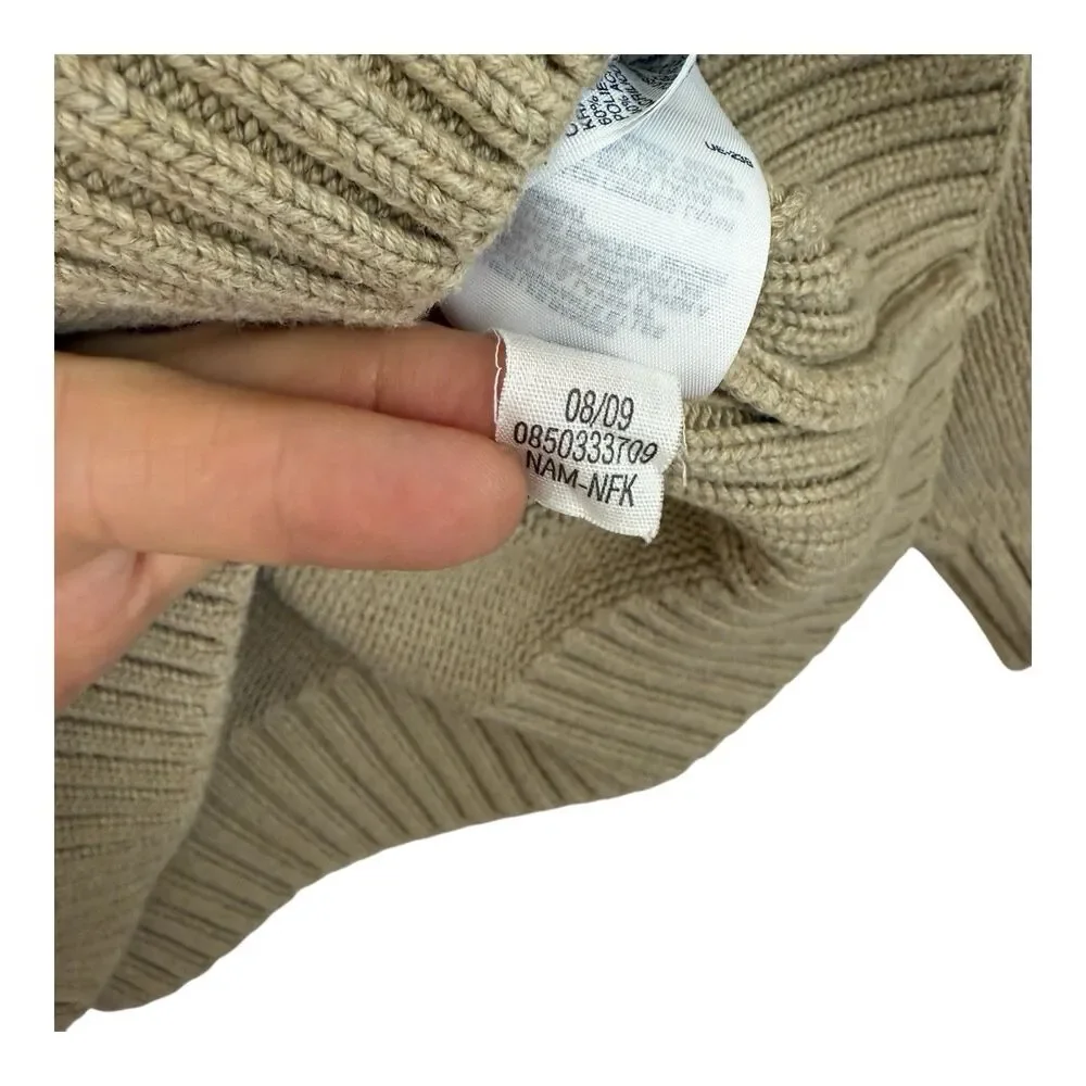 Tommy Hilfiger Zip Sweater Mens Sz M Elbow Patches Knit Sherpa 2009 Academia